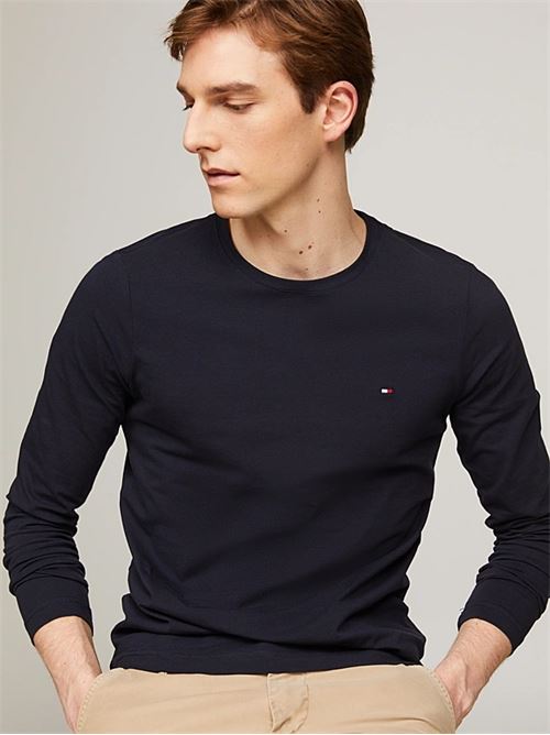 stretch slim fit logo sleeve tee TOMMY HILFIGER | MW0MW10804DW5